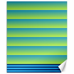 Line Horizontal Green Blue Yellow Light Wave Chevron Canvas 20  X 24   by Mariart