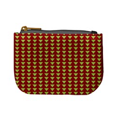 Hawthorn Sharkstooth Triangle Green Red Full Mini Coin Purses