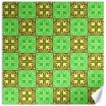 Clipart Aztec Green Yellow Canvas 12  x 12   11.4 x11.56  Canvas - 1