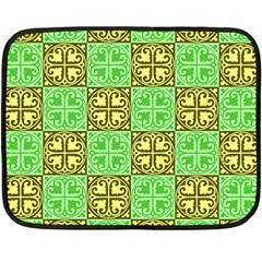 Clipart Aztec Green Yellow Double Sided Fleece Blanket (mini)  by Mariart