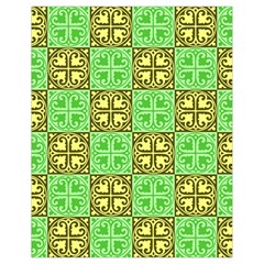 Clipart Aztec Green Yellow Drawstring Bag (small) by Mariart