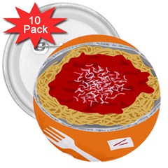 Instant Noodles Mie Sauce Tomato Red Orange Knife Fox Food Pasta 3  Buttons (10 Pack) 