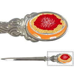 Instant Noodles Mie Sauce Tomato Red Orange Knife Fox Food Pasta Letter Openers by Mariart