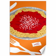 Instant Noodles Mie Sauce Tomato Red Orange Knife Fox Food Pasta Canvas 24  X 36  by Mariart