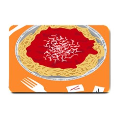 Instant Noodles Mie Sauce Tomato Red Orange Knife Fox Food Pasta Small Doormat 