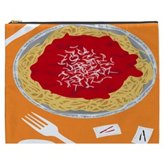 Instant Noodles Mie Sauce Tomato Red Orange Knife Fox Food Pasta Cosmetic Bag (xxxl) 