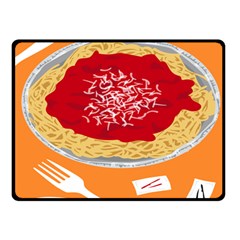 Instant Noodles Mie Sauce Tomato Red Orange Knife Fox Food Pasta Double Sided Fleece Blanket (small) 