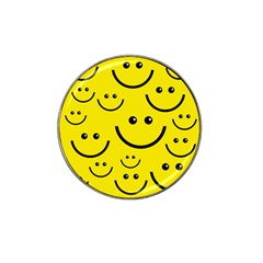 Linus Smileys Face Cute Yellow Hat Clip Ball Marker (10 Pack)