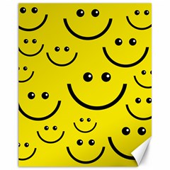 Linus Smileys Face Cute Yellow Canvas 11  X 14  