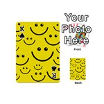 Linus Smileys Face Cute Yellow Playing Cards 54 (Mini)  Front - SpadeK