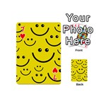 Linus Smileys Face Cute Yellow Playing Cards 54 (Mini)  Front - Heart7