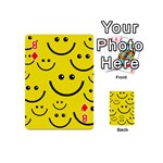 Linus Smileys Face Cute Yellow Playing Cards 54 (Mini)  Front - Diamond8