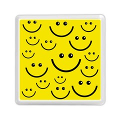 Linus Smileys Face Cute Yellow Memory Card Reader (square)  by Mariart