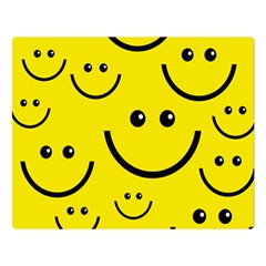 Linus Smileys Face Cute Yellow Double Sided Flano Blanket (large)  by Mariart