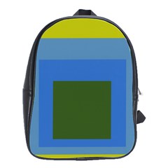Plaid Green Blue Yellow School Bags(large) 