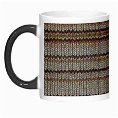 Stripy Knitted Wool Fabric Texture Morph Mugs