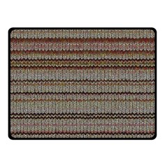 Stripy Knitted Wool Fabric Texture Fleece Blanket (Small)