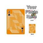 Orange Line Plaid Playing Cards 54 (Mini)  Front - Club2