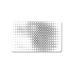 Polka Circle Round Black White Hole Magnet (name Card) by Mariart