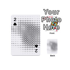 Polka Circle Round Black White Hole Playing Cards 54 (mini)  by Mariart