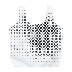 Polka Circle Round Black White Hole Full Print Recycle Bags (l)  by Mariart