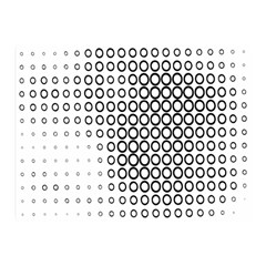 Polka Circle Round Black White Hole Double Sided Flano Blanket (mini)  by Mariart