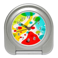 Polkadot Color Rainbow Red Blue Yellow Green Travel Alarm Clocks