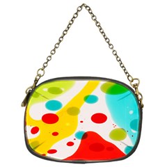 Polkadot Color Rainbow Red Blue Yellow Green Chain Purses (two Sides)  by Mariart