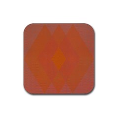 Live Three Term Side Card Orange Pink Polka Dot Chevron Wave Rubber Coaster (square) 