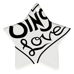 Singer Love Sign Heart Ornament (star)