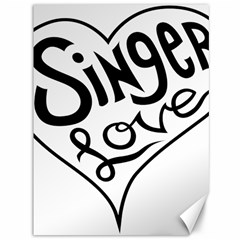 Singer Love Sign Heart Canvas 36  X 48  