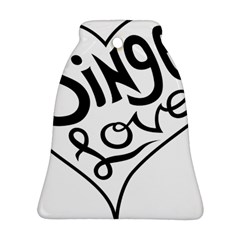 Singer Love Sign Heart Bell Ornament (two Sides)