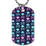 Polkadot Plaid Circle Line Pink Purple Blue Dog Tag (Two Sides) Front