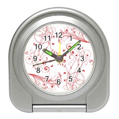 Floral Design Travel Alarm Clocks by ValentinaDesign