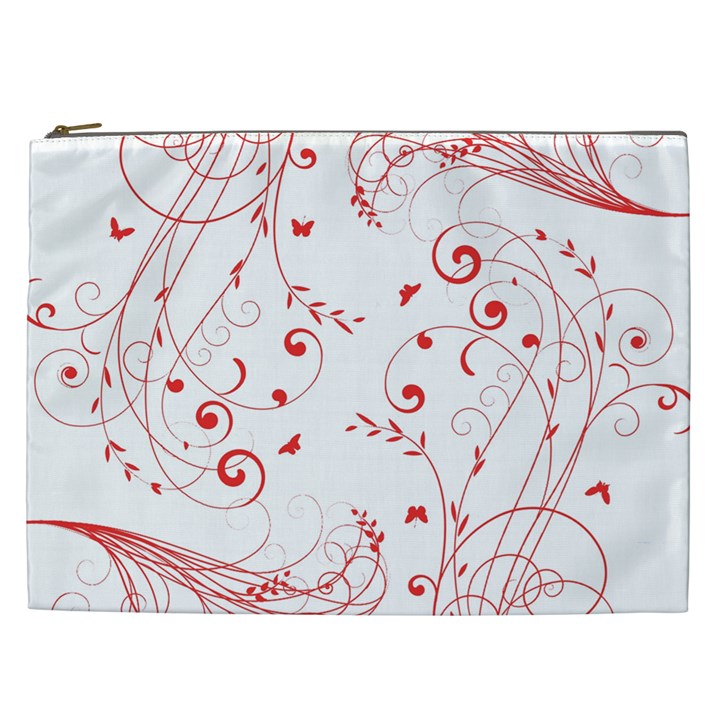 Floral design Cosmetic Bag (XXL) 