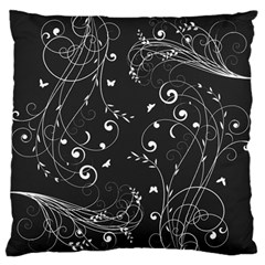 Floral Design Standard Flano Cushion Case (one Side)