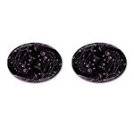 Floral design Cufflinks (Oval) Front(Pair)