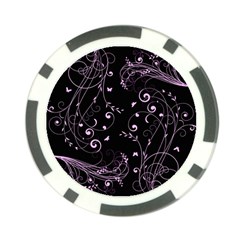 Floral Design Poker Chip Card Guard