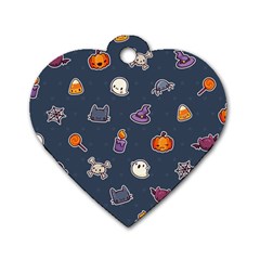 Kawaiieen Pattern Dog Tag Heart (Two Sides)