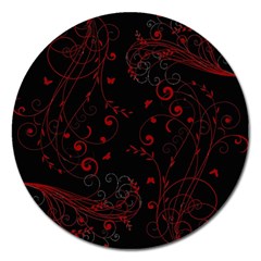 Floral Design Magnet 5  (round)