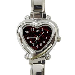 Floral Design Heart Italian Charm Watch