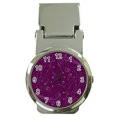 Floral Design Money Clip Watches