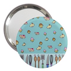 Kawaii Kitchen Border 3  Handbag Mirrors by Nexatart