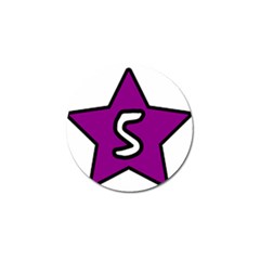 Star Five Purple White Golf Ball Marker (10 Pack) by Mariart