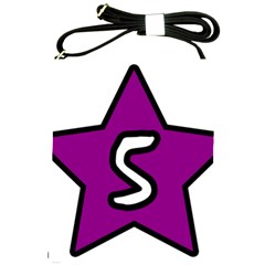 Star Five Purple White Shoulder Sling Bags by Mariart