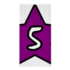 Star Five Purple White Shower Curtain 36  X 72  (stall) 