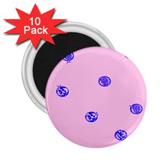 Star Space Balloon Moon Blue Pink Circle Round Polkadot 2 25  Magnets (10 Pack)  by Mariart