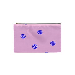 Star Space Balloon Moon Blue Pink Circle Round Polkadot Cosmetic Bag (small) 