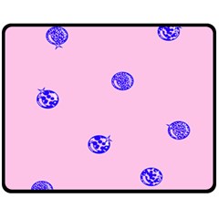 Star Space Balloon Moon Blue Pink Circle Round Polkadot Fleece Blanket (medium) 