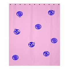 Star Space Balloon Moon Blue Pink Circle Round Polkadot Shower Curtain 60  X 72  (medium) 